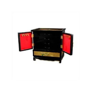 Oriental Furniture Gold Leaf Empress lacquer Jewelry Box   LCQ 299