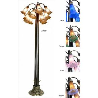 Warehouse of Tiffany Lily Blue 1Floor Lamp   FLB12+BL