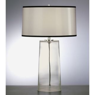 Rico Espinet Olinda Table Lamp in Clear Glass with Black Organza Shade