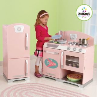 Personalized Pink Retro Kitchen & Refrigerator
