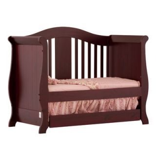  Vittoria 3 in 1 Fixed Side Convertible Crib in Cherry   04587 224