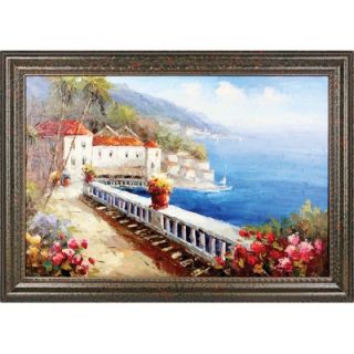 Hokku Designs View from the Terrace Hand Painted Oil Canvas Art with