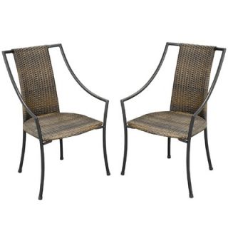 Home Styles Laguna Slope Dining Arm Chairs with Cushions (Set of 2