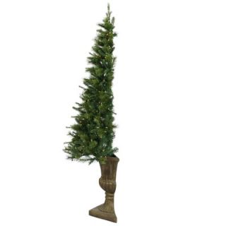 Vickerman Oneco Pine 7.5 Half Potted Artificial Christmas Tree