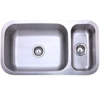 Elements of Design Stainless Steel Double Bowl Undermount Kitchen Sink