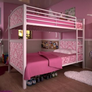 Twin over Twin Bunk Bed with Built In Ladder