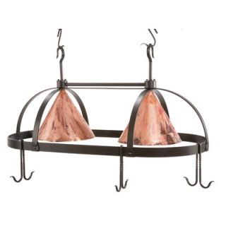  Ironworks Oval Dutch Lighted Pot Rack in Fired Copper   903 222 COP