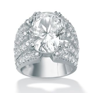 Palm Beach Jewelry Cubic Zirconia Silver Sparkler Ring