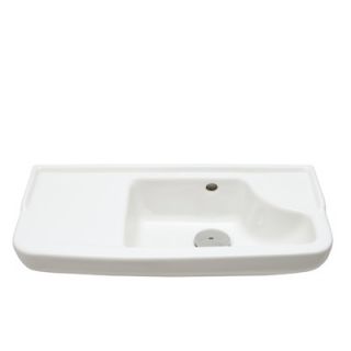 Bissonnet Universal Oxigen Wall Hung Ceramic Bathroom Sink in White