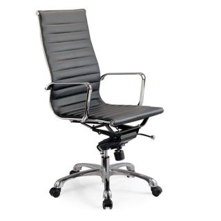 High Back Leatherette Office Chair with Chrome Base
