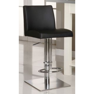 Chintaly Adjustable Causal Swivel Stool in Black   0814 AS BLK