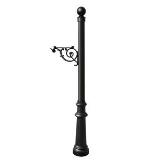 Lewiston Fluted Base and Ball Finial Post Mailbox