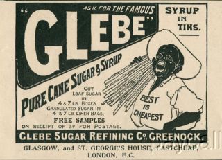 1898 Ad Glebe Pure Cane Sugar Syrup Greenock