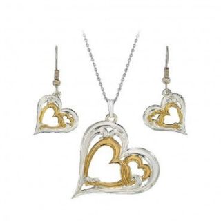 Montana Silversmith Full of Love Jewelry Set Hearts Silver Gold