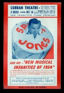 Spike Jones RARE 1954 San Francisco Concert Handbill