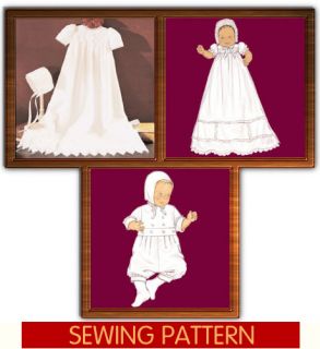 Baby Baptism Christening Gown Romper Pattern Boy Girl