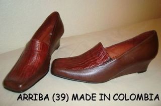 FANTASTIC ARRIBA WEDGE HEEL SHOES SIZE (39) US 8 8.5 MADE IN COLOMBIA