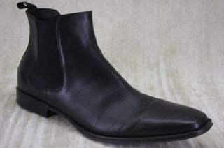  Biltmore Black Leather Chelsea Ankle Boots Size 13 Goring $398