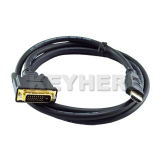 Gold 24 1 DVI D Male to HDMI Male M M Cable for HDTV TV 2012