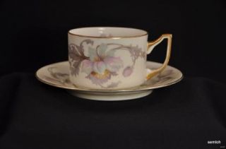 Epiag Pastelle Cup and Saucer Set Smooth Rim Cream Czechoslovakia
