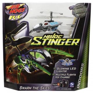 Havoc Stinger R C Helicopter Air Hogs Grey Blue Black Channel A LiPo