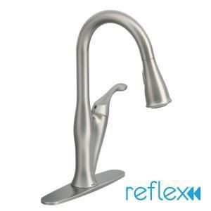 MOEN Benton 87211SRS 1 Handler Kitchen Reflex Faucet in Spot Resist