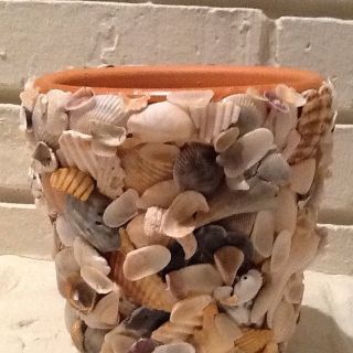 Handmade Seashell Planter