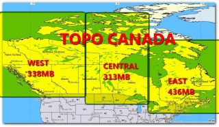 Topo Canada Map Magellan Crossover 2500T eXplorist GPS