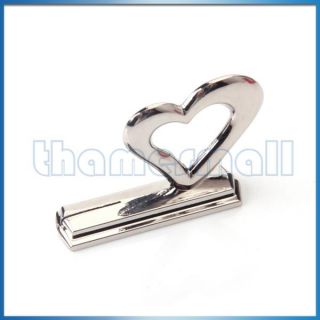Wedding Party Heart Style Reception Table Place Card Holder Memo Stand