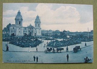 plaza de armas lima per u divided back era 1907