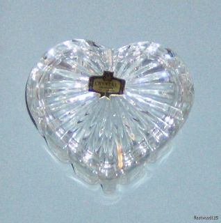 Zajecar 24 Lead Crystal Heart Shaped Trinket Box Yug