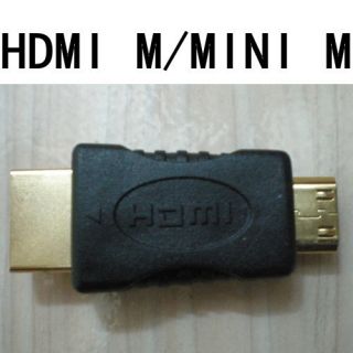 HDMI Male to Mini Male Gender Changer Adapter Connector M Mini M
