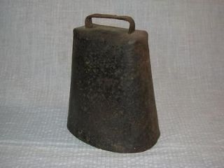 Vintage Hand Wrought Iron Cow Bell w Folded and Riveted Seams