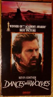  with Wolves VHS 1993 Kevin Costner Mary McDonnell Graham Greene