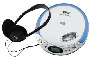 new naxa nx 319 portable cd player w headphones blue brand new