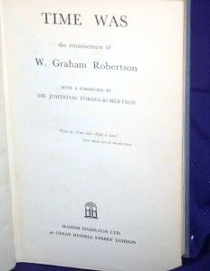 Time Was by w Graham Robertson