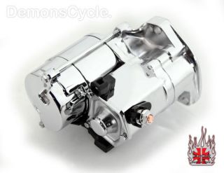 New Chrome Heavy Duty Motorcycle Starter 1 4 KW for Harley Big Twins