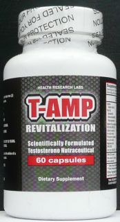 Amp 60 Capsules Testosterone Supplement Health Research Labs