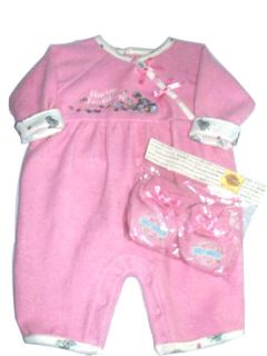 Harley Davidson Infant Girl Apparel Coverall Outfit Set with Booties