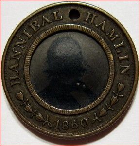 1860 Abraham Lincoln Hannibal Hamlin Ferro Ferrotype Presidential