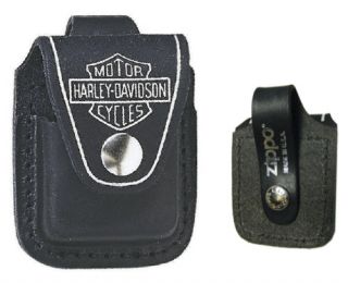 Zippo Harley Davidson Black Leather Lighter Pouch #HDPBK