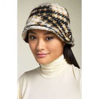 Juicy Couture Kelly Wool Plaid Gold Button Cloche Hat