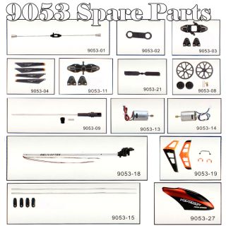 Double Horse 9053 Volitation Helicopter Spare Parts 9053 02 9053 04