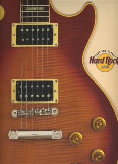 Hard Rock Cafe Guitar Shaped Menu Baltimore Maryland 1998