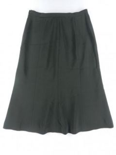 Eddie Bauer Khaki Green Lined Below Knee A Line Skirt Womens Sz 12 29