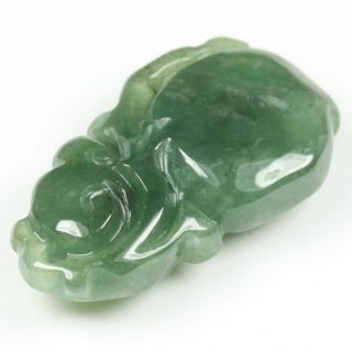Gourd Ruyi Translucent Green Pendant Chinese Jade