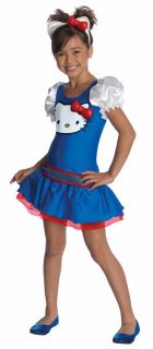 Girls Hello Kitty Blue Dress Halloween Costume Child Size Medium 8 10