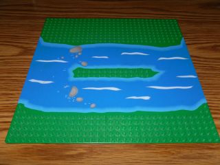 Lego Green Road Base Plate 32x32 Three Way Merge