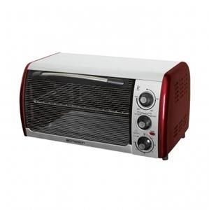  TOR59A 1400 WATT 6 SLICE TOASTER OVEN*BAKE~BROIL~TOAST*SILVER & RED