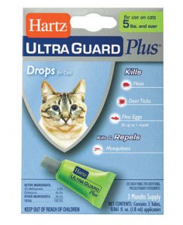 Hartz Ultra Guard Plus Flea And Tick Drops For Cats For Cats 5 lbs